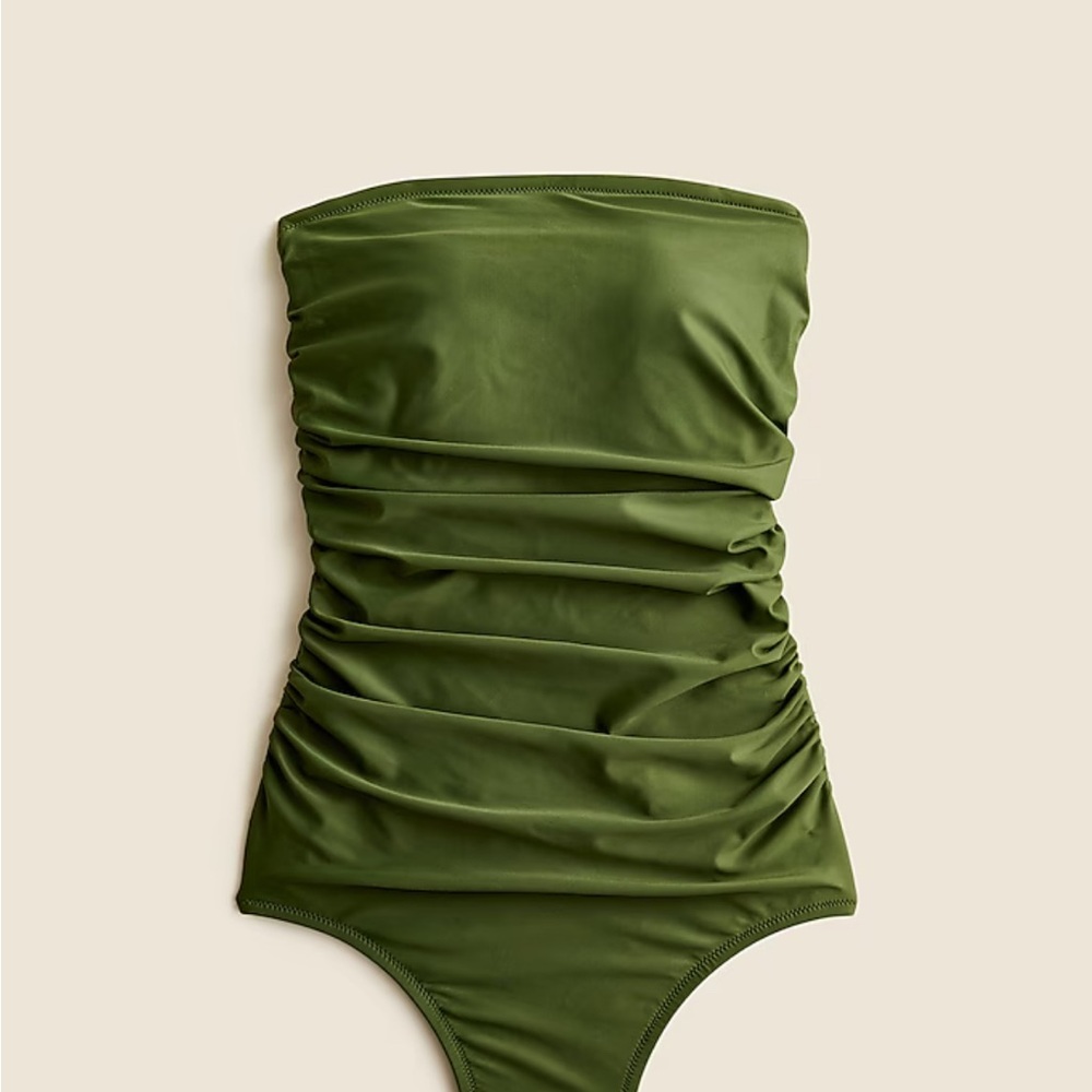 Gemma ruched bandeau one-piece (Color: Safari)